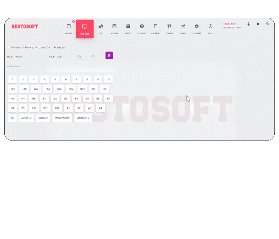 Restaurant management software